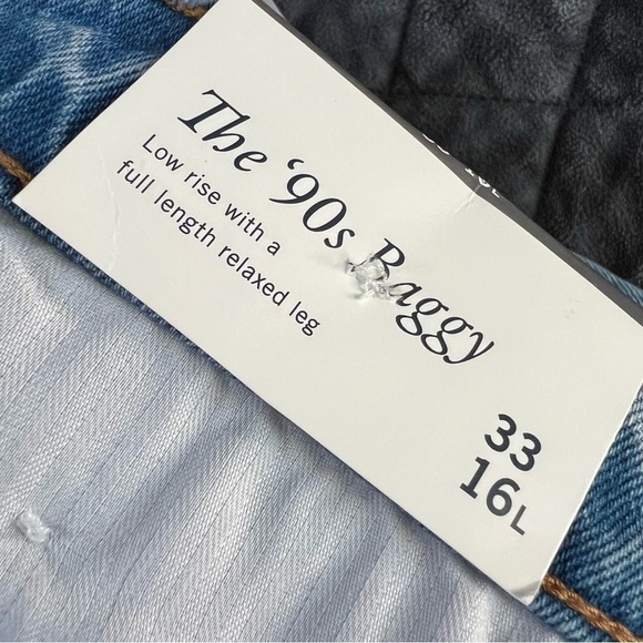 Abercrombie & Fitch Jeans The 90s Baggy Women Size 16 33 L Distressed CLO - Picture 14 of 16